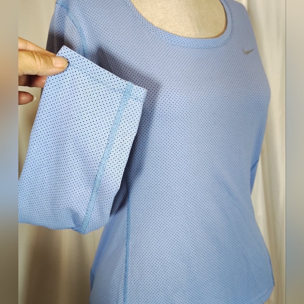 Nike Running Long Sleeve, Women Blue Dri-Fit  Breathable, Round Neck, S - Picture 10 of 12